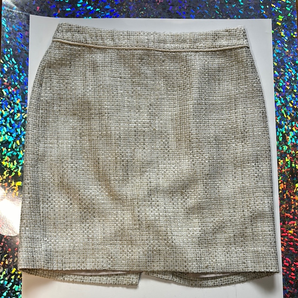 Banana Republic Cream Mini Pencil Skirt